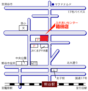 箱田店の交通案内図