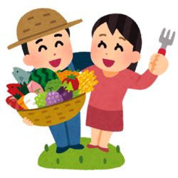 地産地消のイラスト