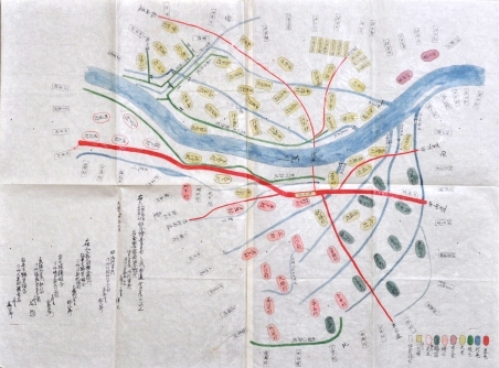 天保7年(1836)熊谷宿南北組合村絵図（中島家文書）
