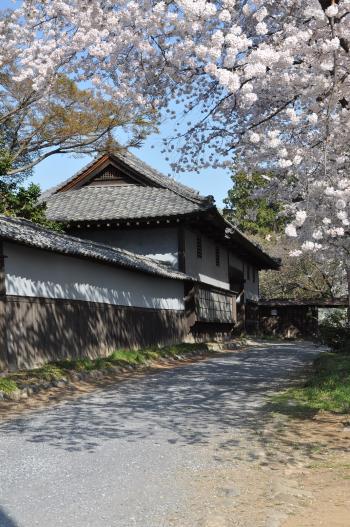 寛政年間に建築されたものと伝えられ、当時の面影を残す長屋門の写真