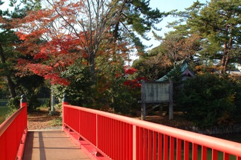 大沼公園（紅葉）の風景