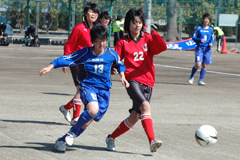 松山女子（赤）×広島文教（青）