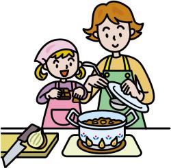 親子で料理を作るイメージ