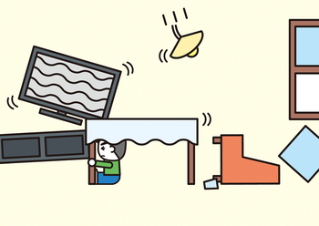 地震発生イラスト