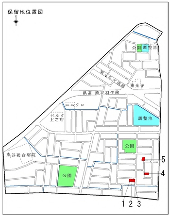 土地区画整理事業の位置図