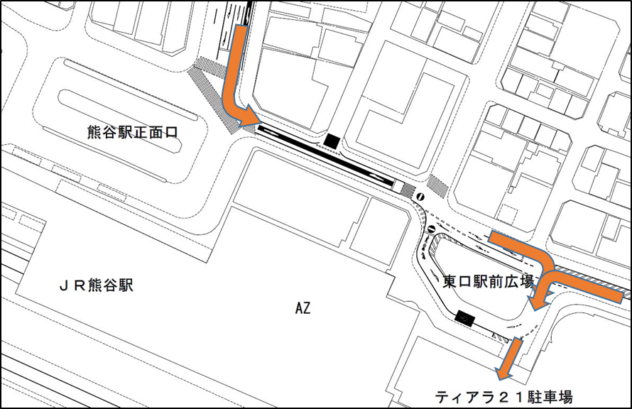 東口駅前広場周辺図