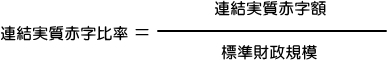 連結実質赤字比率の算式