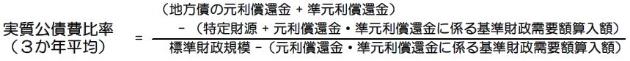 実質公債費比率の算式です。詳細はお問い合わせください。