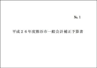 平成26年度熊谷市一般会計・特別会計6月補正予算書