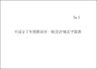 平成26年度熊谷市一般会計・特別会計6月補正予算書