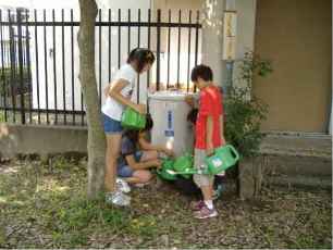 吉岡小学校の雨水くんの様子