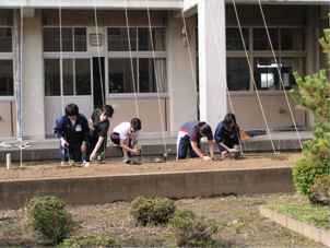 大幡中学校作業風景