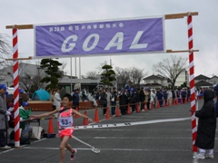 中学男子の部1位ゴール