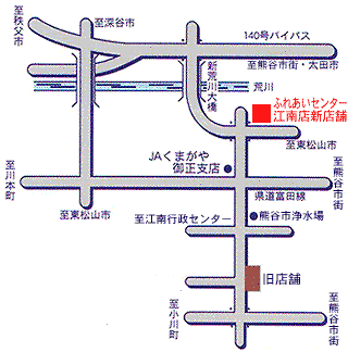 江南店の交通案内図
