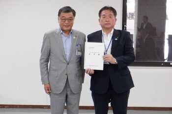 県土整備部長と市長