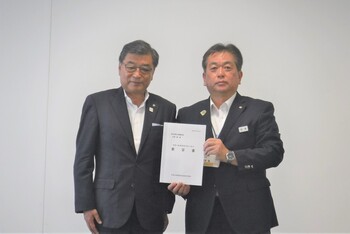 県土整備部長と市長