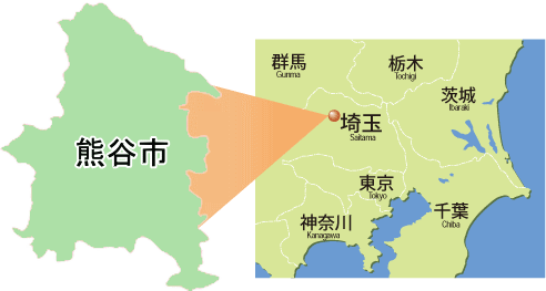 熊谷市の位置図