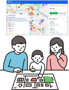 避難所マップのイメージイラスト