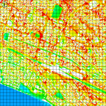結果画像をグリッドに分けた様子