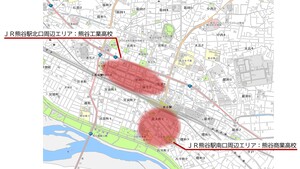 熊谷駅北口、南口周辺エリア