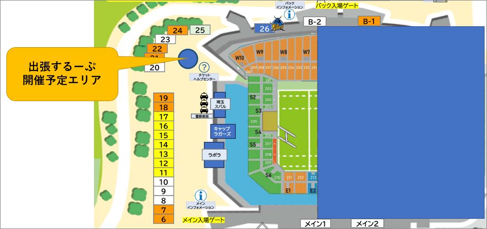 熊谷ラグビー場周辺図