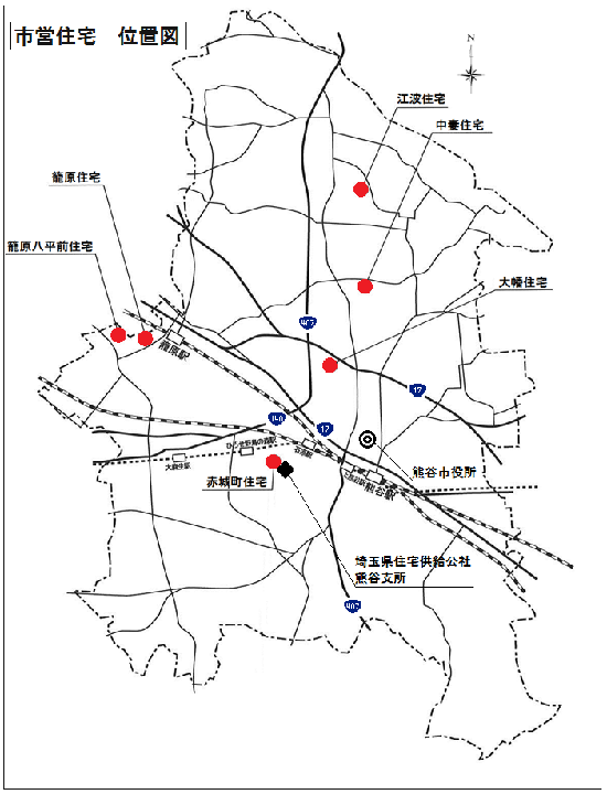 市営住宅 位置図